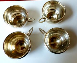4 Antike Silber Tassen - 4 Sehr Alte Silbertassen Diana Punze 950er Silber Rar Bild