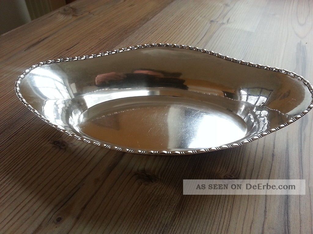 Silberschale Aus 800 Silberantike Mit Kordelrand Objekte vor 1945 Bild