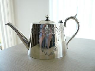 ♛ Herrliche Englische Klassische Silber Teekanne 