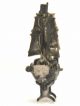 Segelschiff Pinta 800er Silber Juwelliersarbeit Um 1920 Gestempelt Objekte vor 1945 Bild 3
