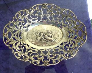 Dekorative,  Antike Silberschale Mit Puttimotiven 800 Silber Bild