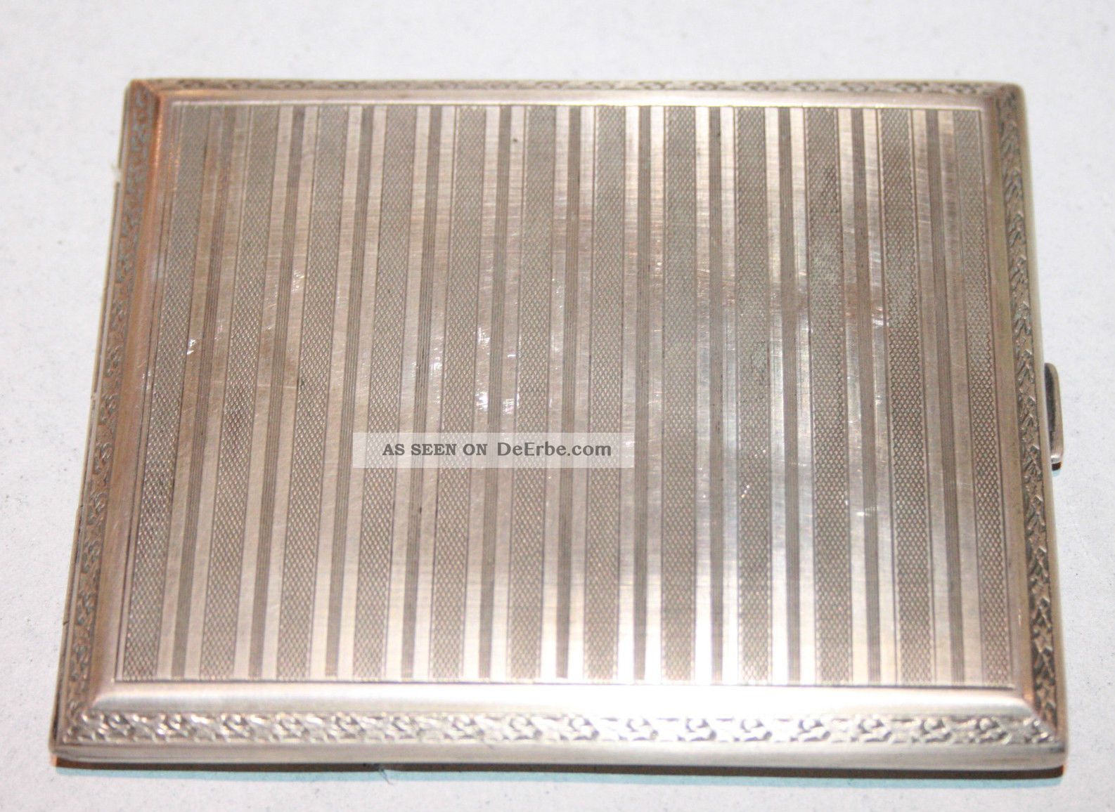1 Wunderschönes Zigaretten Etui In 800 Er Silber Mit Gravur Objekte ab 1945 Bild