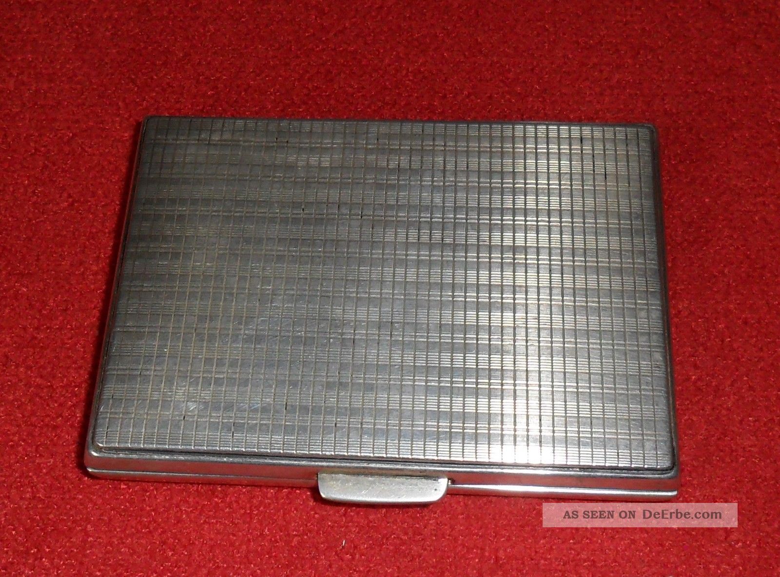 Altes Kleines Zigarettenetui Mir Gravur,  Silber 800,  Ca.  90g Objekte vor 1945 Bild