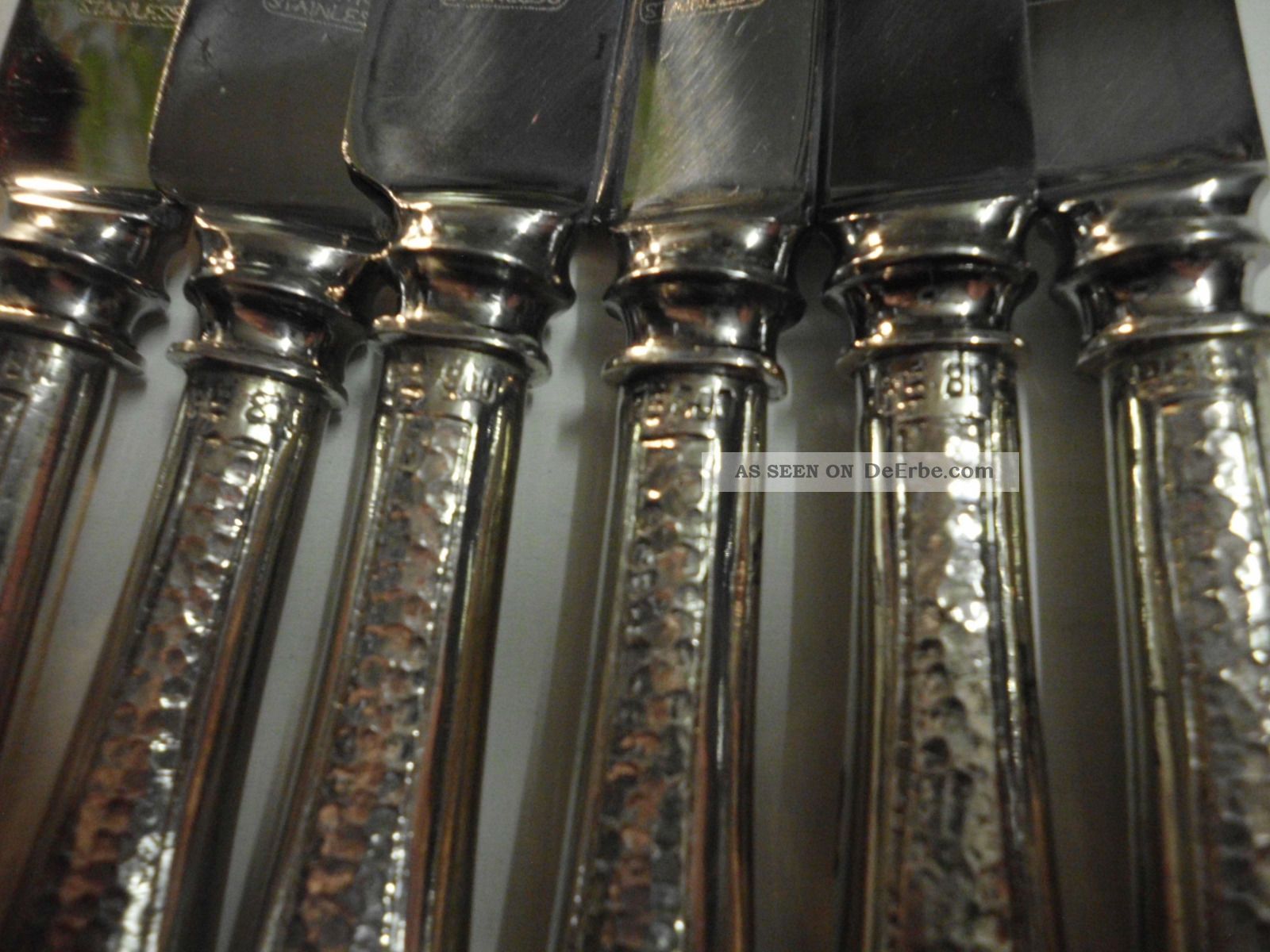 6 Messer Mit (pe 800 Gestempelt) Von Sheffielt England Objekte vor 1945 Bild