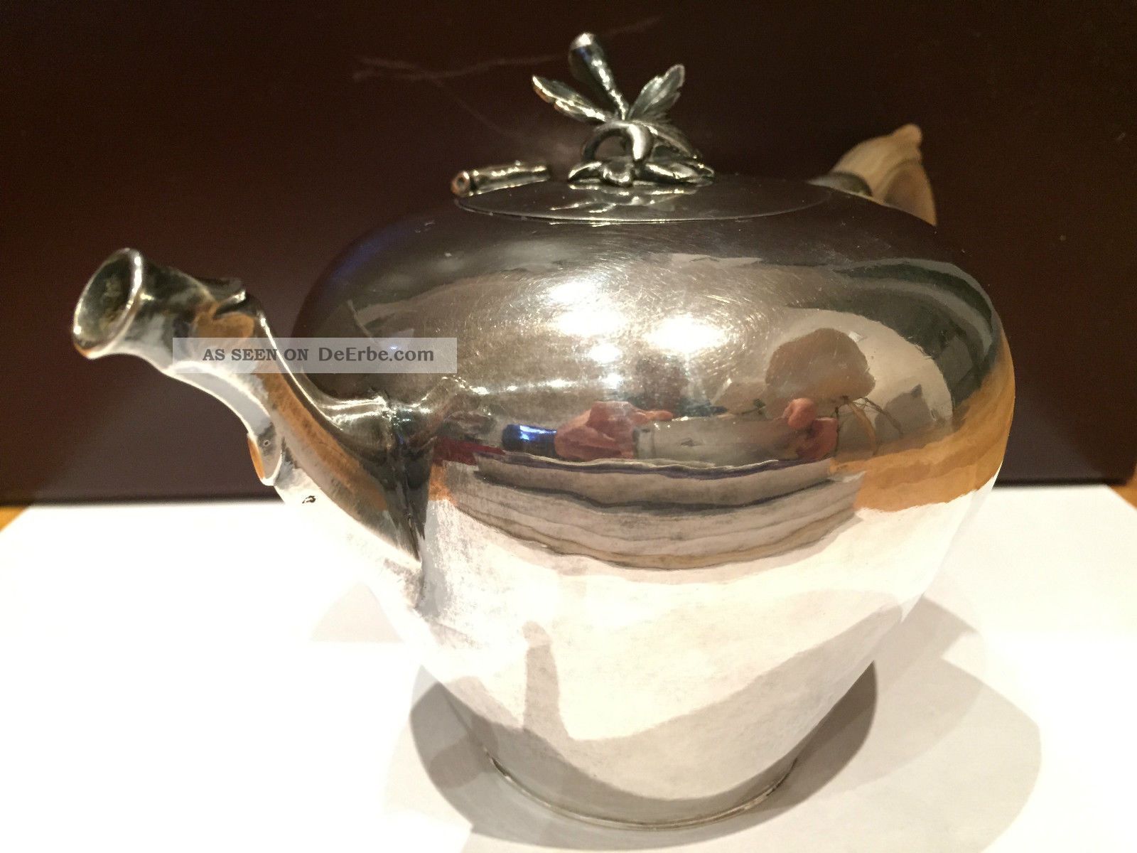 Teekanne Silber Jakob Wilhelm Kolb Augsburg 1780 Tremulierstrich, Objekte vor 1945 Bild