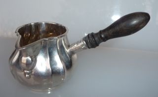 Biedermeier - Milchkännchen Silber 12 - Lötig Mit Holzgriff (ebenholz?),  68 Gramm Bild