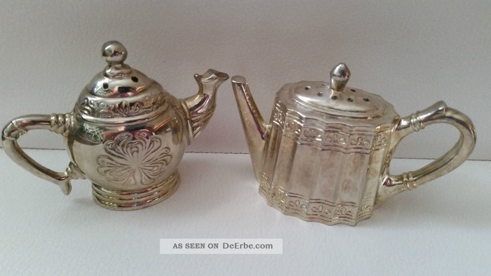 Godinger Salz Und Pfefferstreuer In Kännchenform,  Silver Plated,  Wunderschön Objekte ab 1945 Bild