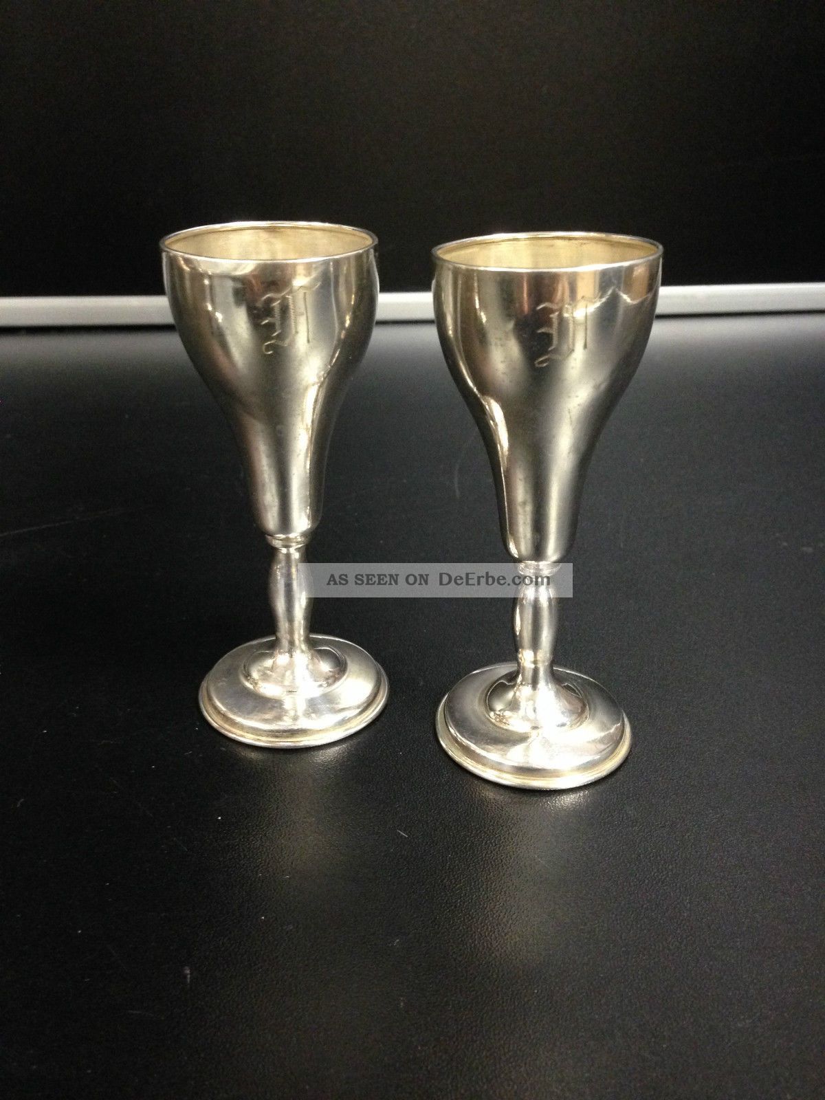 2 Wunderschöne,  Kleine Becher Aus 925er Silber - Sterling Objekte vor 1945 Bild