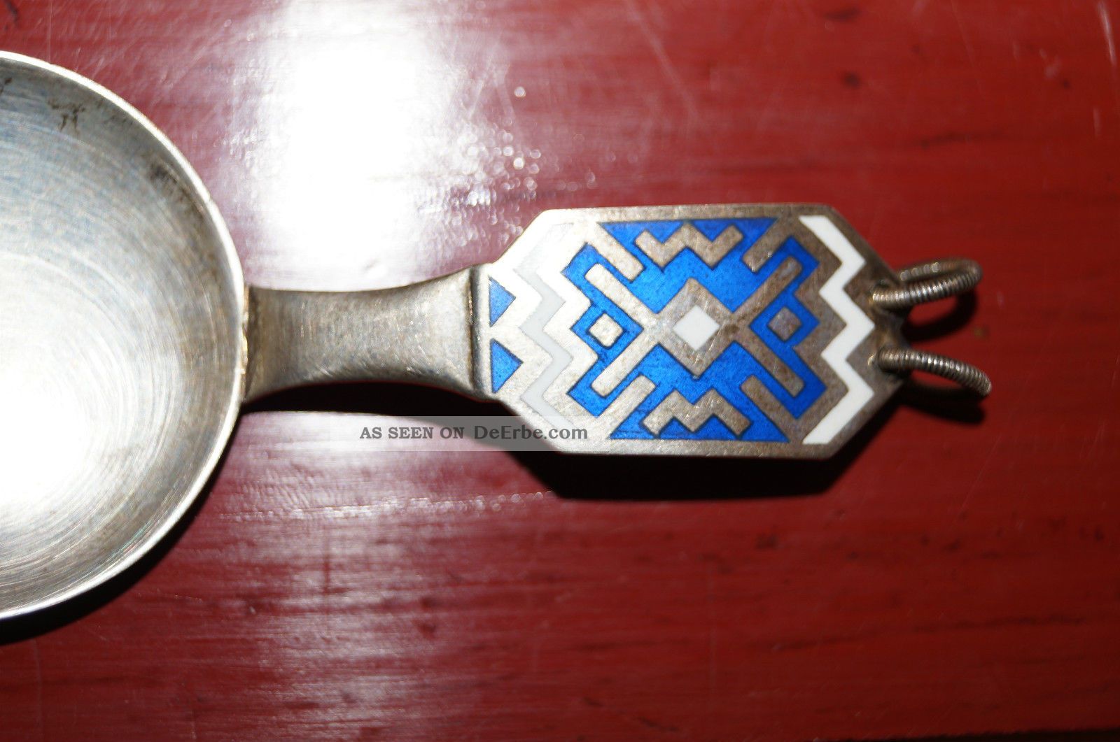 Probierlöffel Finnland 1937 Silber 813 Emailliert Art Deko Collector Spoon Objekte vor 1945 Bild