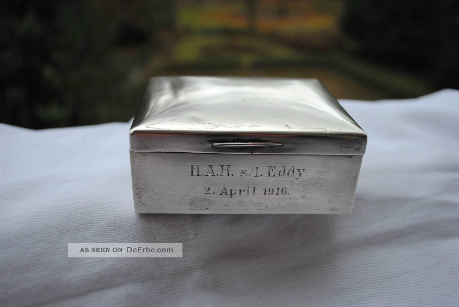 Dose Silber 800 Gepunzt Mit Wtb Datiert 1916,  Silberdose,  Schatulle Silber Objekte vor 1945 Bild