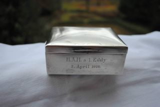 Dose Silber 800 Gepunzt Mit Wtb Datiert 1916,  Silberdose,  Schatulle Silber Bild