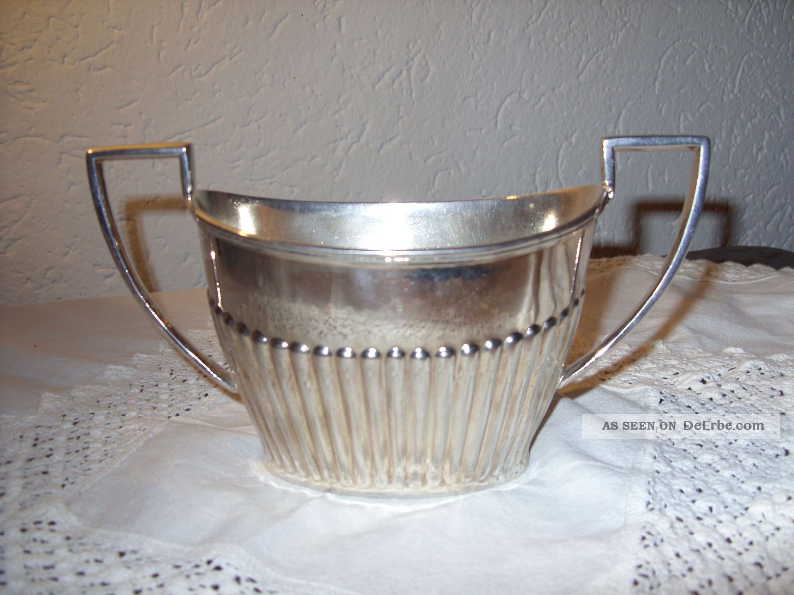 Originale Englische Zuckerdose Ca.  1880,  Versilbert Objekte vor 1945 Bild