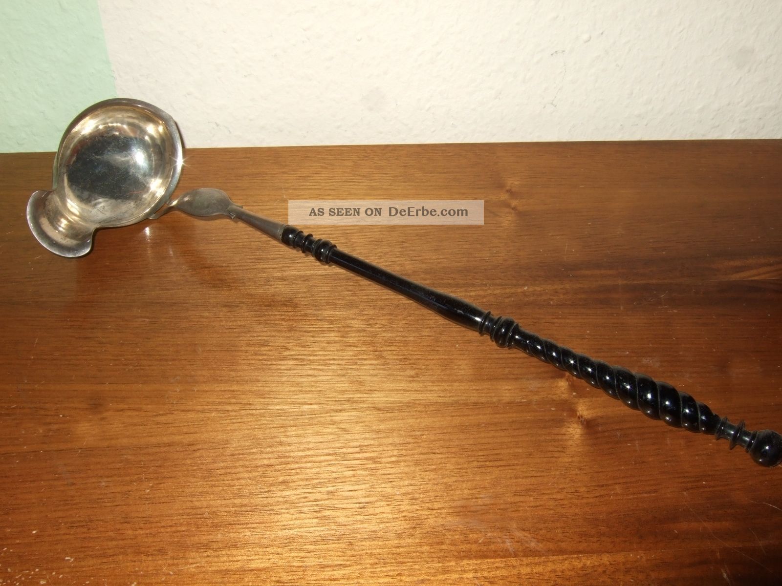 Sehr Alte Und Lange Schöpfkelle,  Auffülllöffel,  Von 1864,  Versilbert Objekte vor 1945 Bild