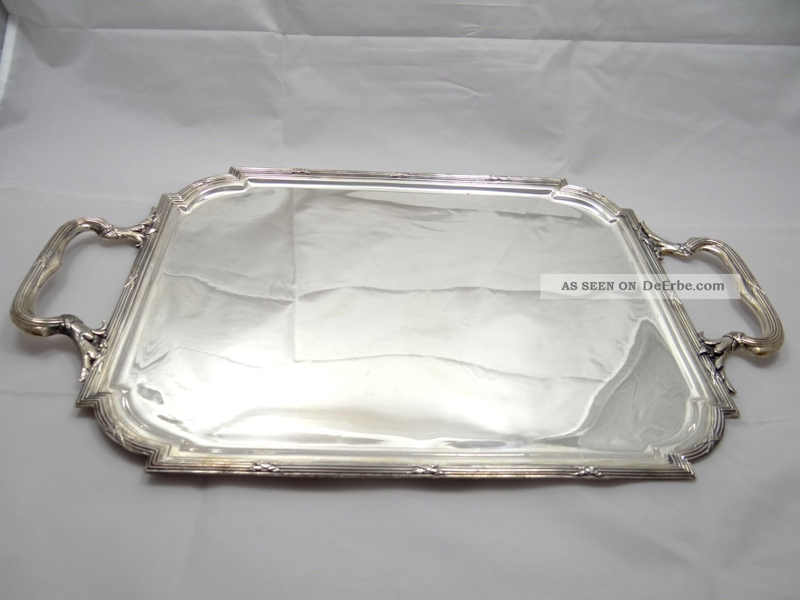 Antikes Tablett / Platte Von J.  C.  Schlund / 800 Silber / Ca.  1.  068 Gramm Objekte vor 1945 Bild