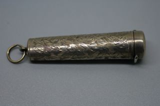 Traumhafte Verzierte Nadel Büchse Aus Silber Um 1900 Bild