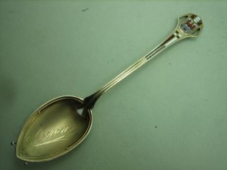 Meran Italy AndenkenlÖffel Silber Emailliert Souvenir Spoon Silver Enamel 719 Bild