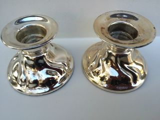 Silber 835/925 Zwei Kleine Kerzenleuchter Bild