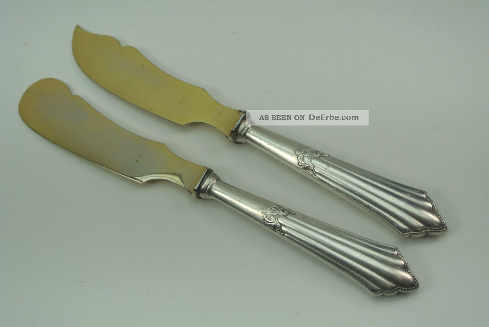 Käsemesser Buttermesser Fächer Fächermuster Wmf 900 Silber 90.  B31 Objekte vor 1945 Bild