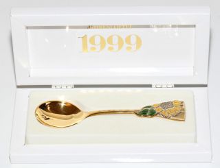 Robbe & Berking Jahreslöffel Klein 1999 925er Sterling Silber Vergoldet Np 208€ Bild