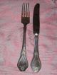 Altes Wilkens Silber Besteck 90er,  12 Mal Messer Und Gabeln,  Versilbert,  Shabby Objekte vor 1945 Bild 5