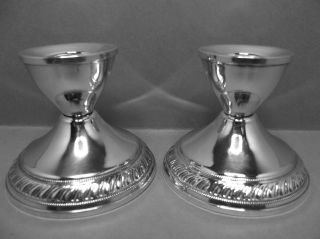 Paar Schöne,  Kleine Kerzenleuchter Von Duchin,  925 - Sterling Silber Bild