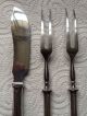 Silberbesteck Wmf 37 I/o Wellenband Buttermesser U 2 Fleischgabeln Top Objekte vor 1945 Bild 6