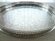 ♛ Großes Englisches Rundes Silber - Tablett 