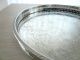 ♛ Großes Englisches Rundes Silber - Tablett 