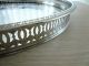 ♛ Großes Englisches Rundes Silber - Tablett 