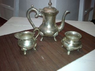 Kaffeekanne,  Teekanne,  Zuckerdose,  Silber,  England,  Dachbodenfund,  Kellerfund Bild