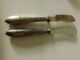 Jugendstil 2 Buttermesser Und Gabel 800er Silber,  Floral Verzierte Griffe Objekte vor 1945 Bild 1