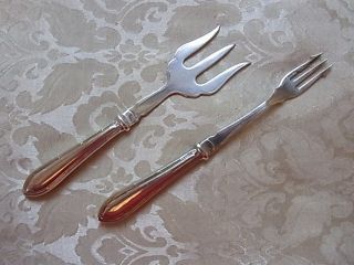 Brotgabel Brotstecher Epns Ca.  18 Cm,  20 Cm Epns Versilbert Kreuzband Bild