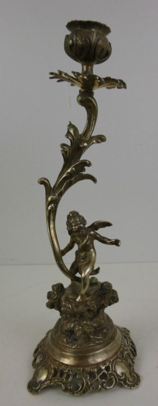 800er Silber - Leuchter Mit Engel - 392 Gramm (23 - 12) Bild