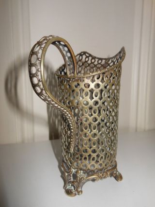 Silver Plated,  Continental,  Pierced,  Milk Jug (without Liner),  Circa 1850. Bild