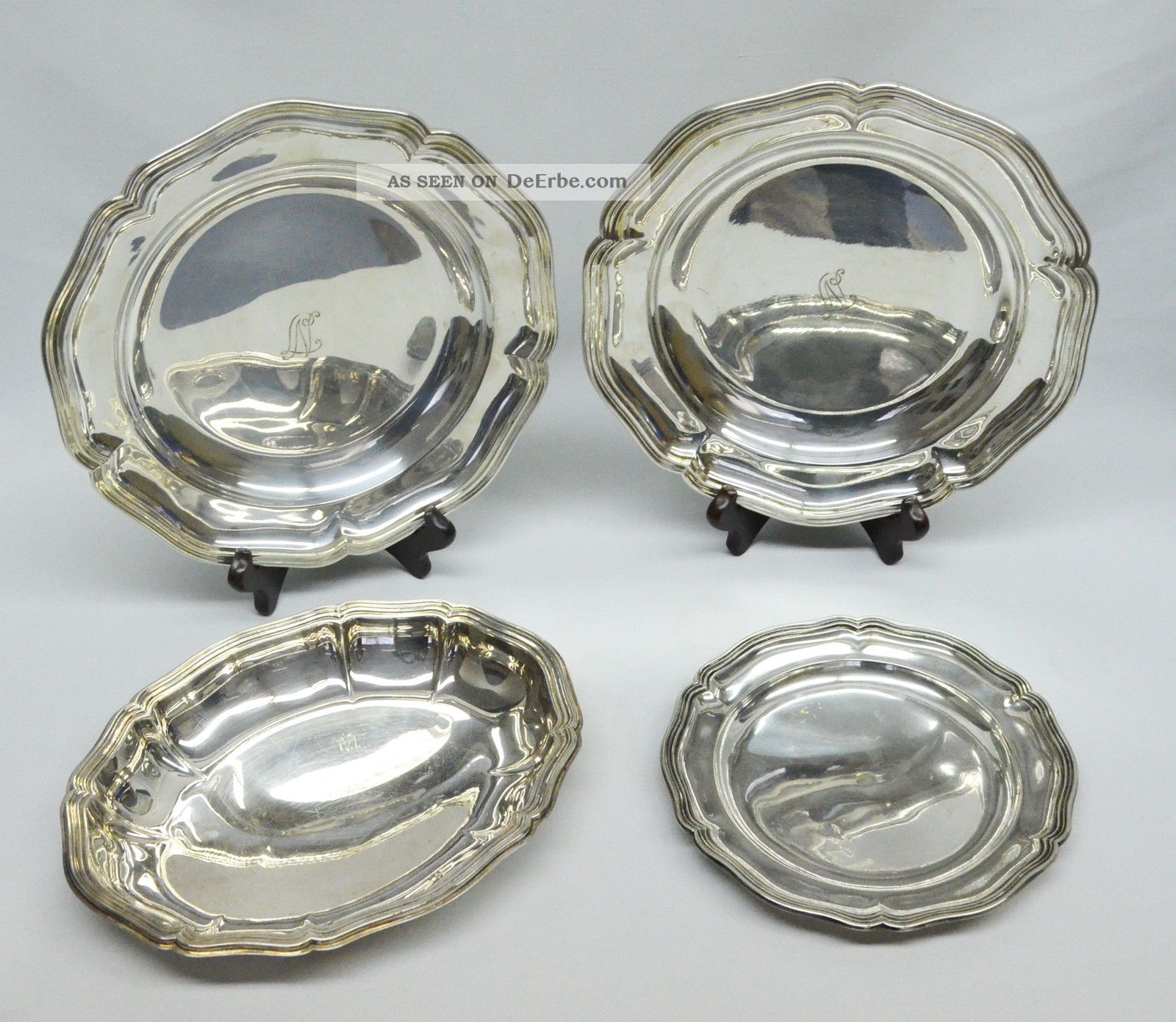 Konvolut Silber 800/925er Teller Und Schale 1374gr. Objekte vor 1945 Bild