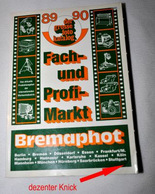 Der Grosse Fotokatalog 1989 / 1990 Fach - Und Profimarkt Bremaphot C.  A.  T.  Verlag Bild