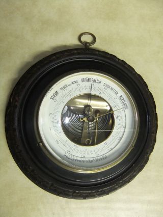 Altes Holosteric Barometer M.  Tauber Leipzig Dresden Wetterstation Dachbodenfund Bild