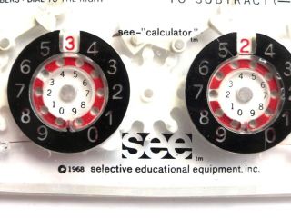 „see - Calculator“ – “pascaline” Mit Sichtbarer Mechanik - Rechenmaschine - Selten Bild