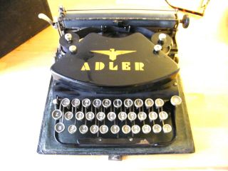 Stossstangen Schreibmaschine Adler (vermutlich) 7 Klein Portabel Typewriter Bild