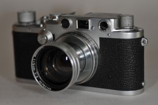 Leica Iiif Mit Summitar 5cm,  1:2 Und Ledertasche Bild
