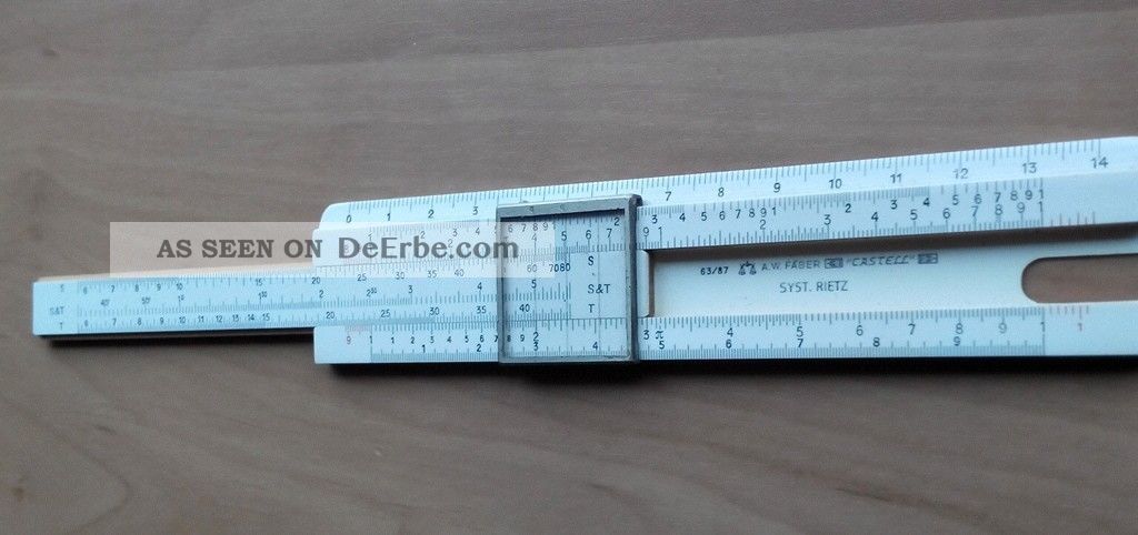 Rechenschieber A.  W.  Faber Castell 63/87 Syst.  Rietz Top Antike Bürotechnik Bild