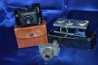 3 Alte Miniatur - / Kleinstbildkameras: Ulca,  Edixa 16 & Sida Als Dekoobjekte Bild