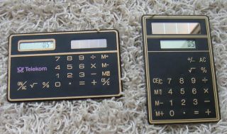 2 Taschen - Rechner Dünn Solar Alt Portemonnaie Kompakt Reise Scheckkartenrechner Bild