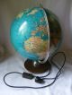 Großer Alter Jro Wechselbild Globus Erdkugel Globe Holz/chromfuß Beleuchtet 30cm Wissenschaftliche Instrumente Bild 6