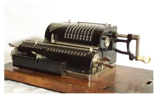 Rechenmaschine Calculator Thales A 1 (1.  Baureihe) 1912 Mit Haube Top Bild