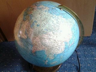 Schöner Alter Columbus Globus Beleuchtet 42 Cm Erdglobus Bild