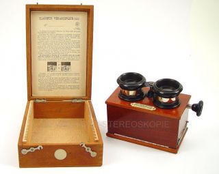 Verascope Richard Stereoskop Und Kasten FÜr Stereoglasdias 4,  5 X 10,  7 Um 1910 Bild