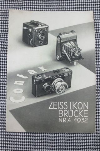 Zeiss Ikon Brücke Seltene Broschüre 1932 Für Photohändler Contax Bild