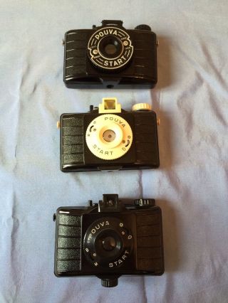 Pouva Start Kamera,  3 Stück,  Um 1960,  6x6,  Gut Erhalten,  Deutschland Bild