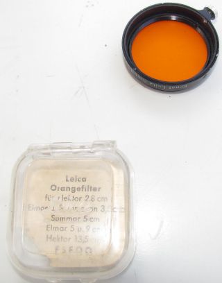 Leica Orange - Filter F.  Hektor Elmar Summar Summaron Leitz Wetzlar Aufsteckfilter Bild